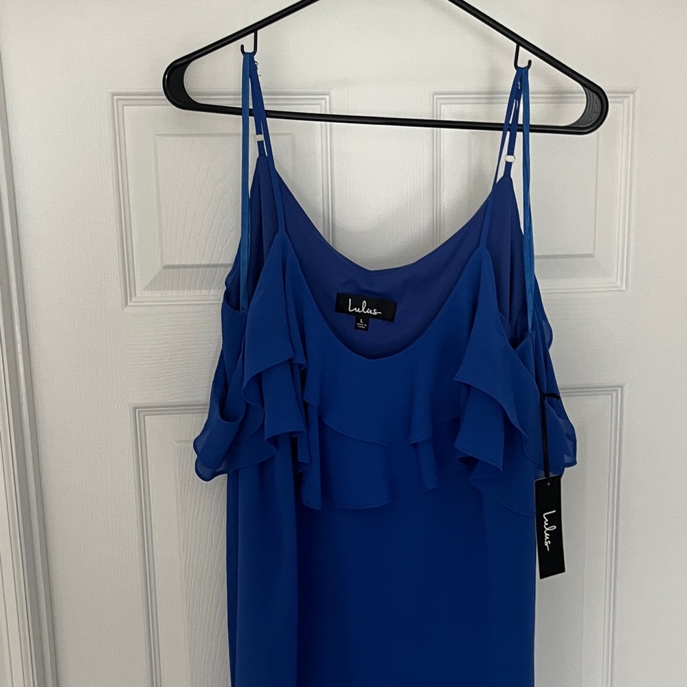 Lulu's Royal Blue Ruffle dress